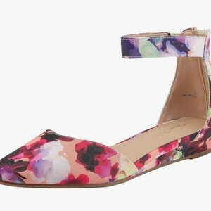 Womens Low Wedge Ankle Strap Flats